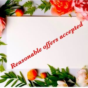 Reasonable offers accepted